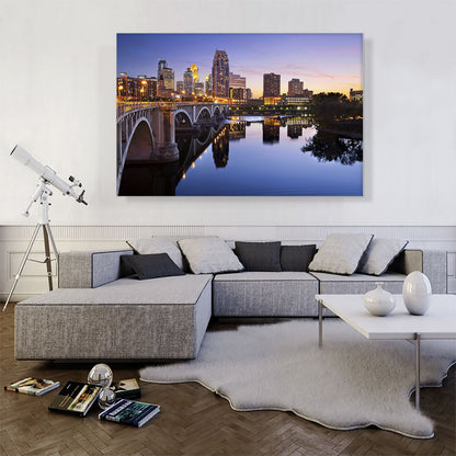 Minneapolis Minnesota Bridge and Skyline