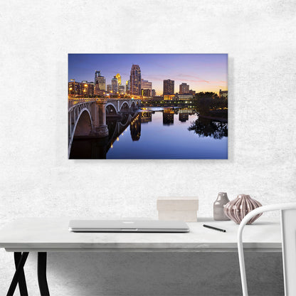 Minneapolis Minnesota Bridge and Skyline