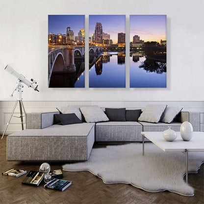 Minneapolis Minnesota Bridge and Skyline