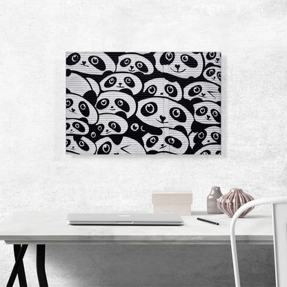 Giant Panda Graffiti China Black White