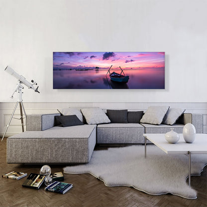 Boat On The Lake Home Decor Panoramic