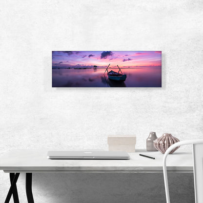 Boat On The Lake Home Decor Panoramic