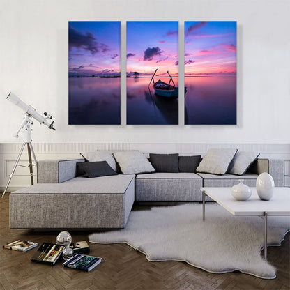 Boat On The Lake Home Decor Rectangle
