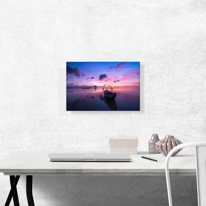 Boat On The Lake Home Decor Rectangle