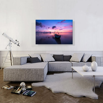 Boat On The Lake Home Decor Rectangle