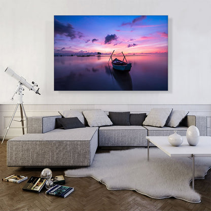 Boat On The Lake Home Decor Rectangle