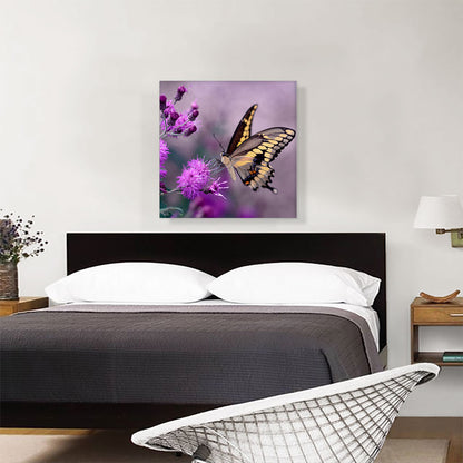 Tiger Butterfly in Purple Flower
