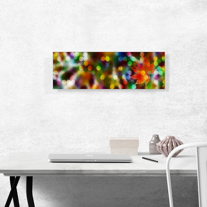 Bokeh Pattern With Maple Leaf Home decor