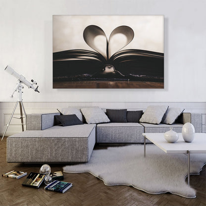 Book Heart Page Home decor