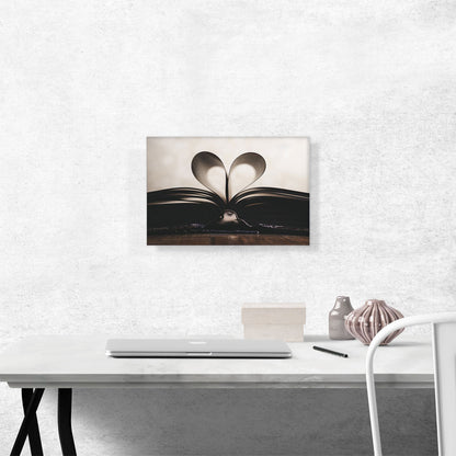 Book Heart Page Home decor