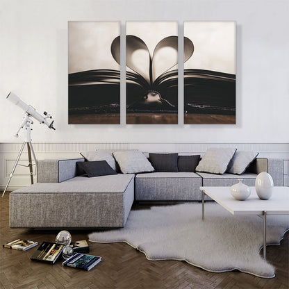 Book Heart Page Home decor