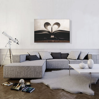 Book Heart Page Home decor