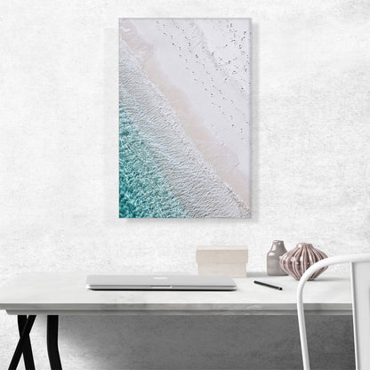Beach Shoreline Pattern from Above