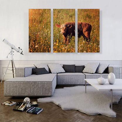 Calf In Field Home decor