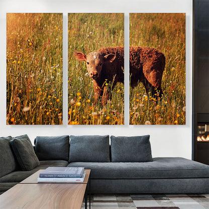 Calf In Field Home decor