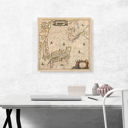 Map of Japan and Korea 1658