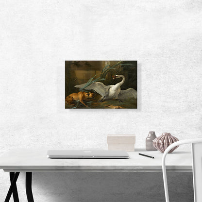Swan Attacked By a Dog 1745