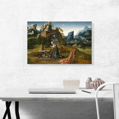 St. Jerome Praying And a Landscape 1525