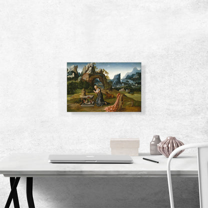 St. Jerome Praying And a Landscape 1525