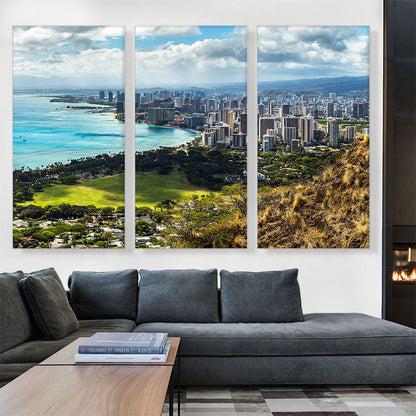 Honolulu Hawaii Beach Skyline