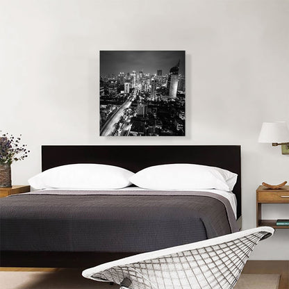 Jakarta Indonesia Black and White Skyline Square