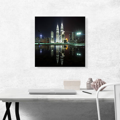 Kuala Lumpur Shining Towers Skyline at Night