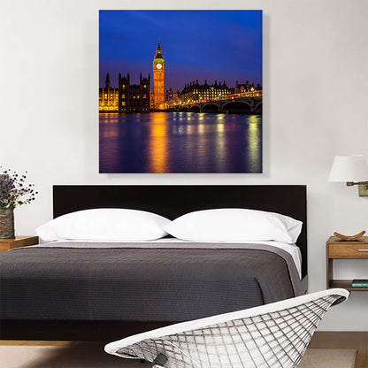 London England Big Ben at Night Square