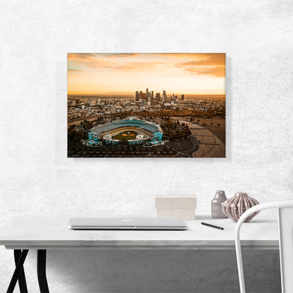 Los Angeles Dodger Stadium Skyline