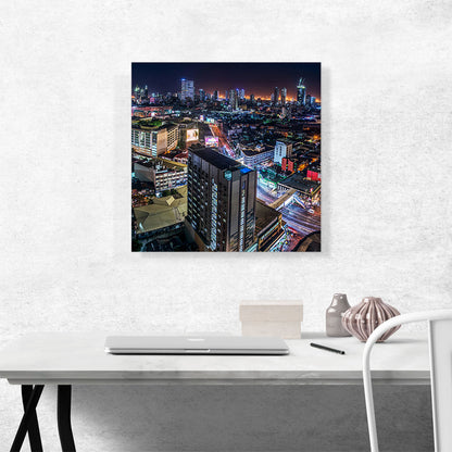 Manila Philippines Skyline at Night Square