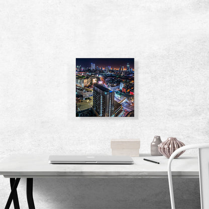 Manila Philippines Skyline at Night Square