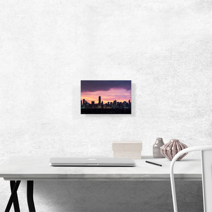 Manila Philippines Skyline Pink Sunset