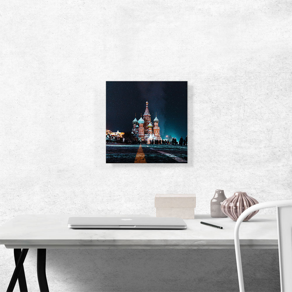 Moscow Russia Cathedral on a Winter Night