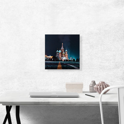 Moscow Russia Cathedral on a Winter Night