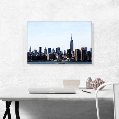 New York Winter Cloudy Skyline