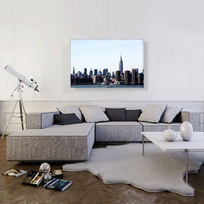 New York Winter Cloudy Skyline