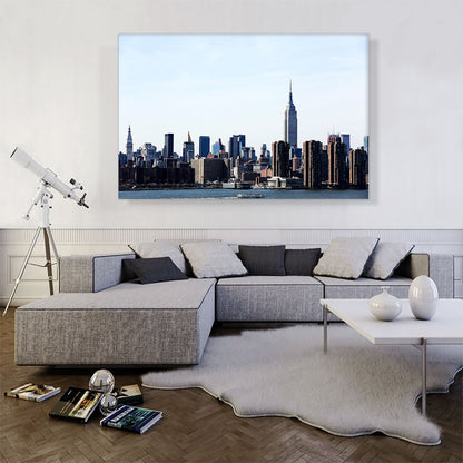 New York Winter Cloudy Skyline