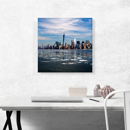 New York Winter Skyline Square