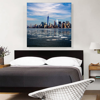 New York Winter Skyline Square