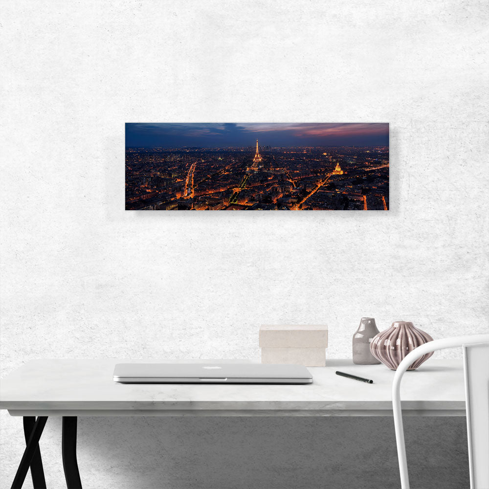 Paris France City in Lights Panoramic