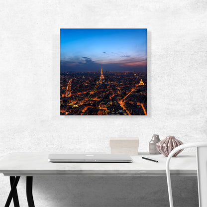 Paris France City in Lights Square