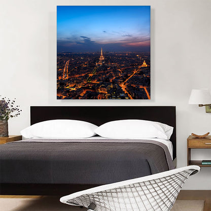 Paris France City in Lights Square