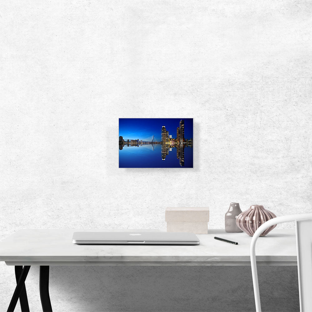 Rotterdam Netherlands Reflective Blue Skyline