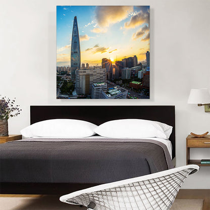 Seoul South Korea Lotte World Tower Skyline Square