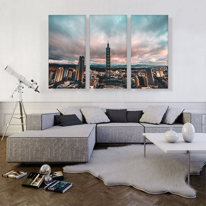 Taipei Taiwan Skyline Overcast