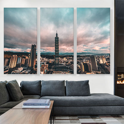 Taipei Taiwan Skyline Overcast