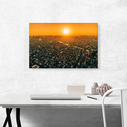 Tokyo Japan Bright Sunset