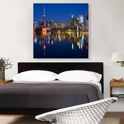Toronto Canada Skyline Night View Square