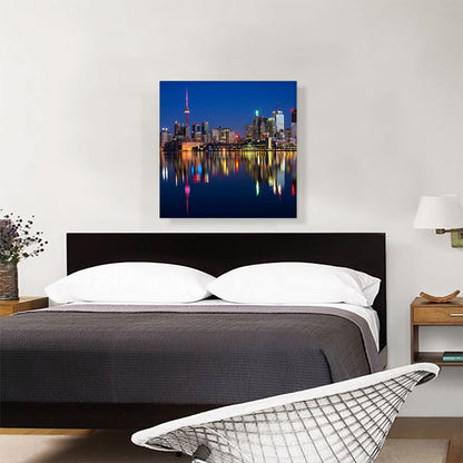Toronto Canada Skyline Night View Square