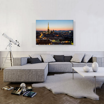 Vienna Austria Skyline Sunset