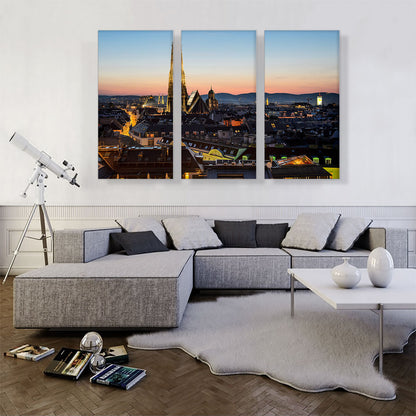 Vienna Austria Skyline Sunset